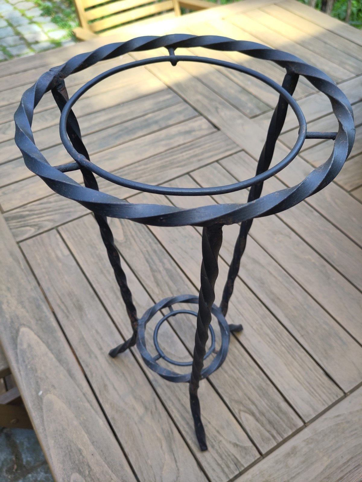 Gietijzeren bloempotstandaard, Rond, 45 à 60 cm, Enlèvement, Utilisé