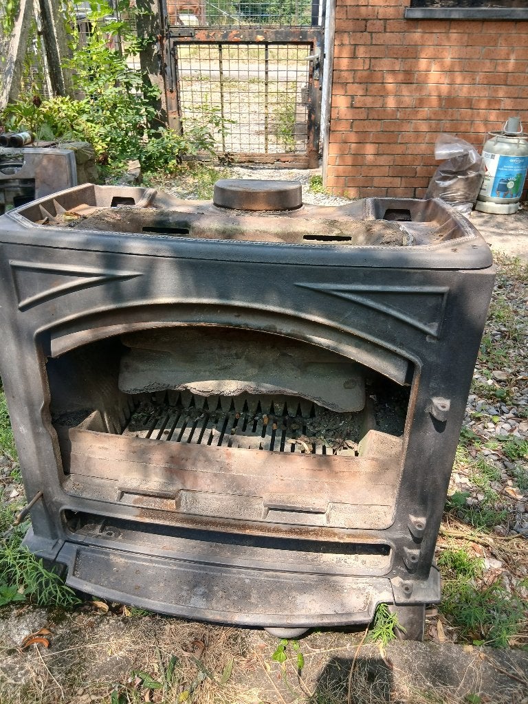 poêle charbon bois, Maison & Meubles, Enlèvement, Utilisé, Gris, Autres matériaux