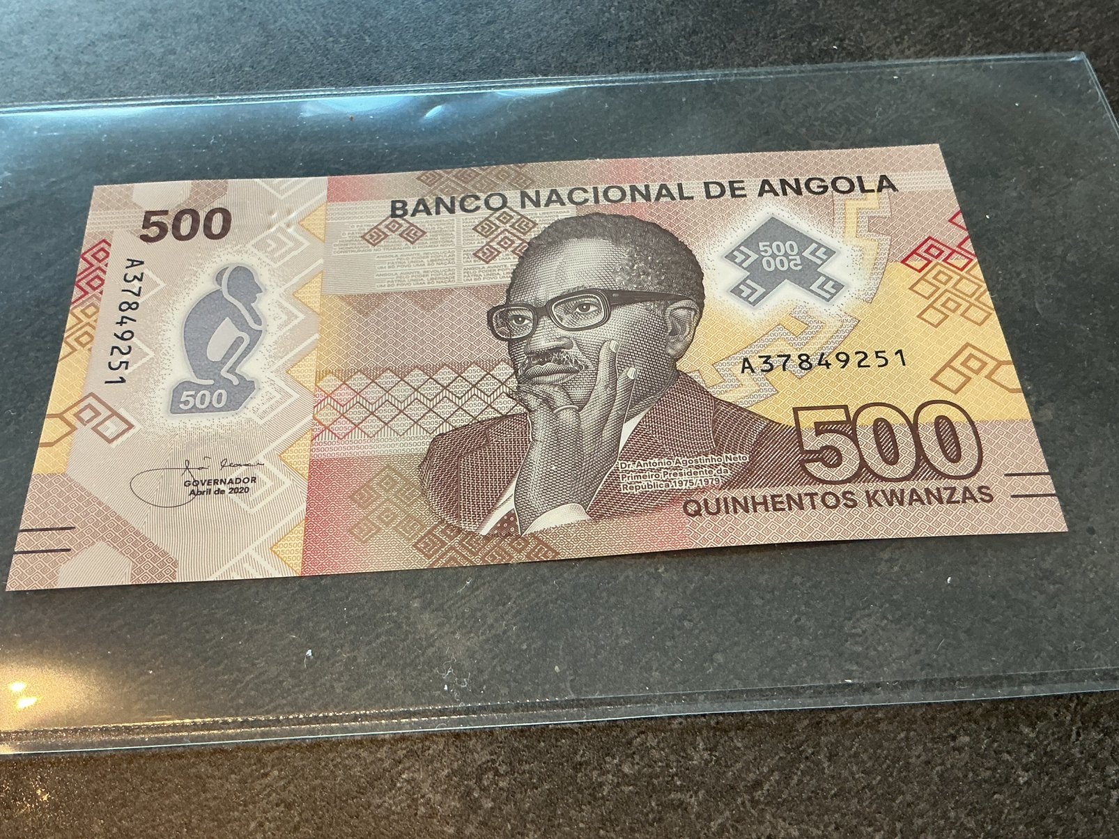 Polymère FDC Angola 500 Kwanzas 2020, Enlèvement ou Envoi