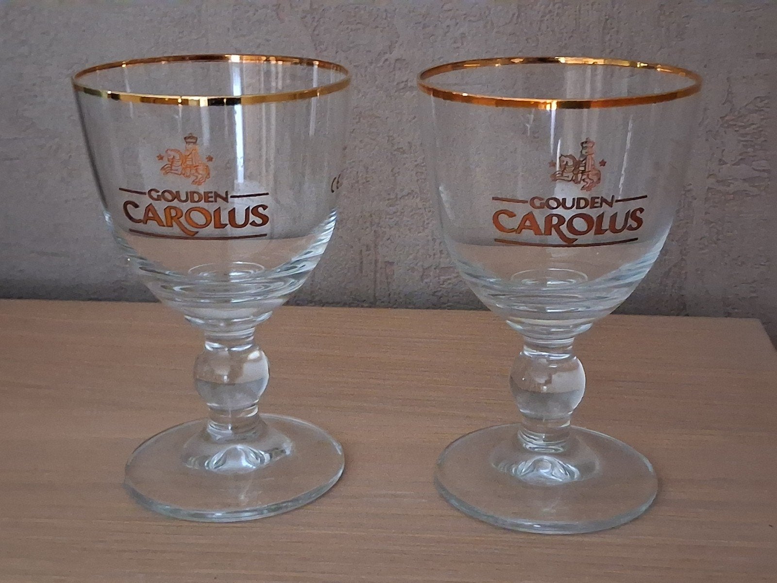 2x Gouden Carolus glas 15 cl, Verzamelen, Ophalen, Nieuw, Bierglas