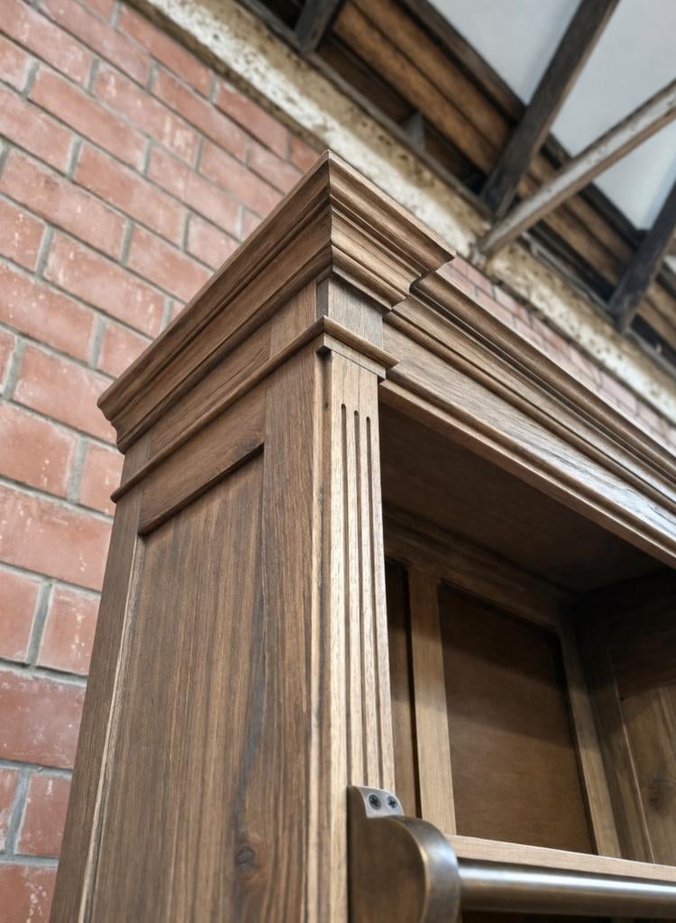 Teak boekenkast/bibliotheekkast GRATIS LEVERING, Huis en Inrichting, Kasten | Boekenkasten, Ophalen, Met deur(en), Indo, 200 cm of meer