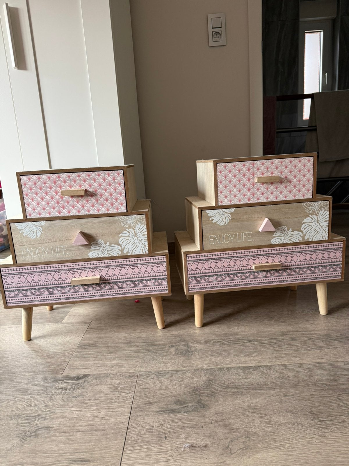 Set of 2 Decorative Bedside Tables, Enlèvement, Comme neuf