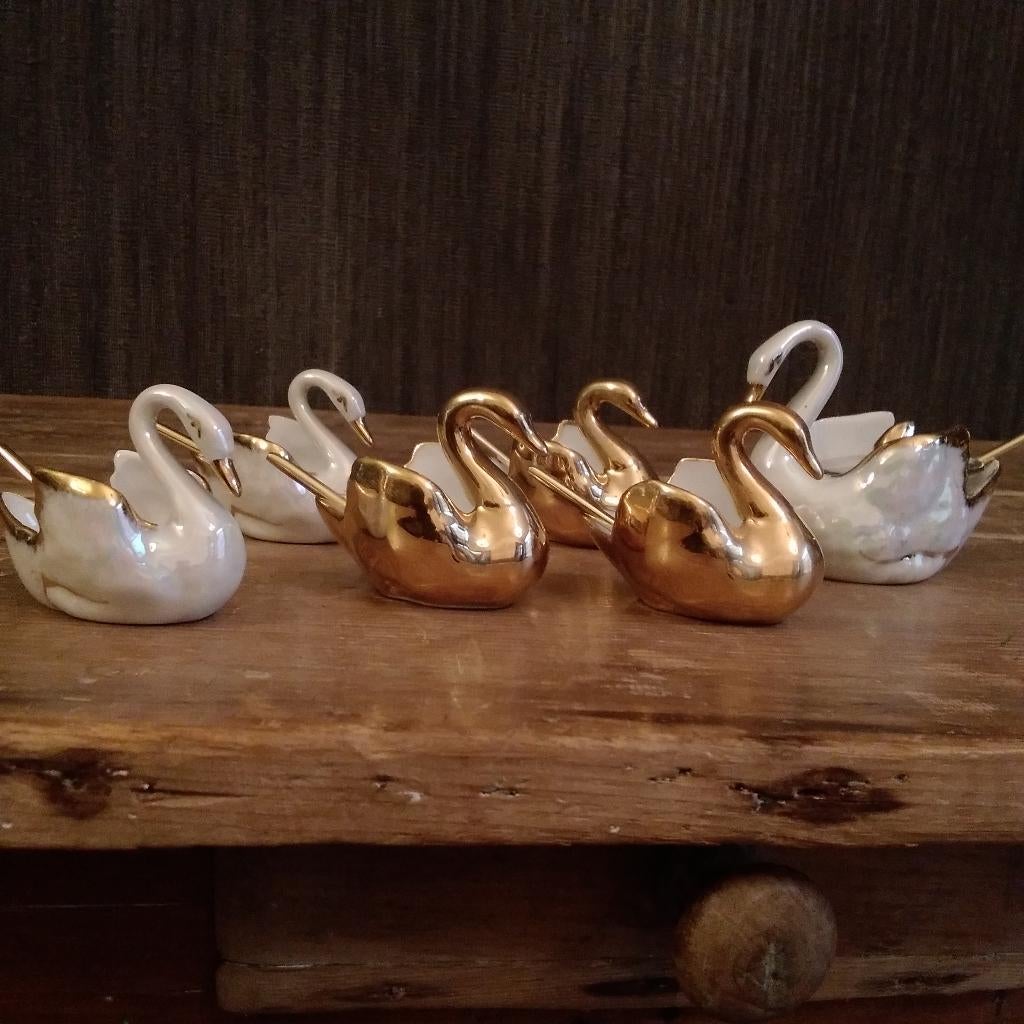 Vintage set Limoges zwaantjes zout en peper, Antiek en Kunst, Curiosa en Brocante, Ophalen of Verzenden
