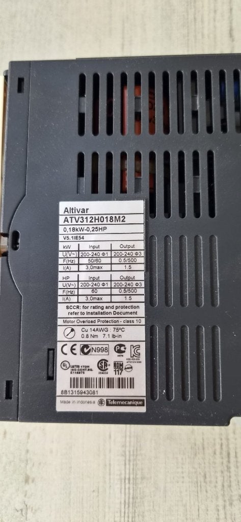 Variateur de vitesse Schneider ATV312H018M2 – 0,18 kW – neuf, Enlèvement, Neuf, Schneider Electric, Autres types