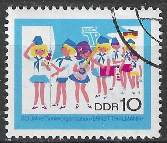 Duitsland DDR 1968 - Yvert 1128 - Pioniersorganisatie (ST), Verzenden, DDR, Gestempeld