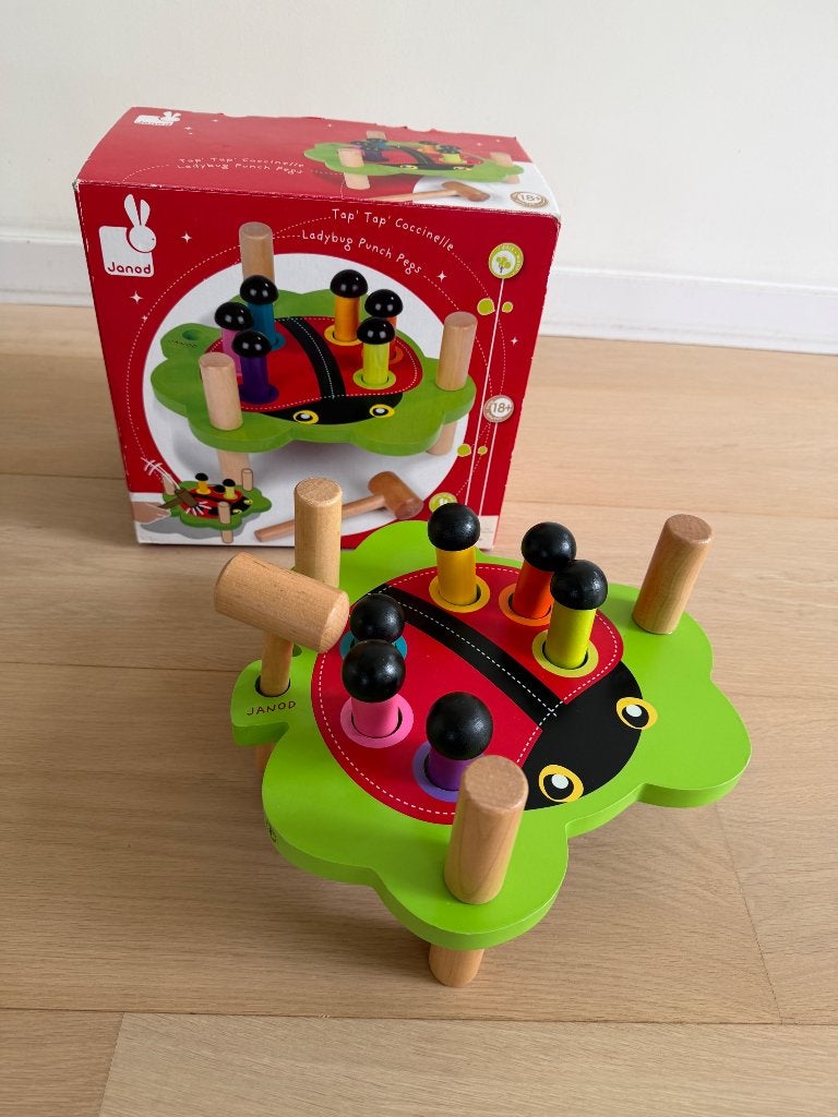 Janod tap tap spel lieveheersbeestje, Ophalen, Gebruikt, Ontdekken