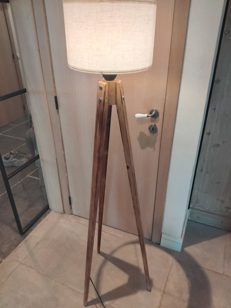 vloerlamp sta lamp met lamp, Huis en Inrichting, Ophalen, Zo goed als nieuw, Hout