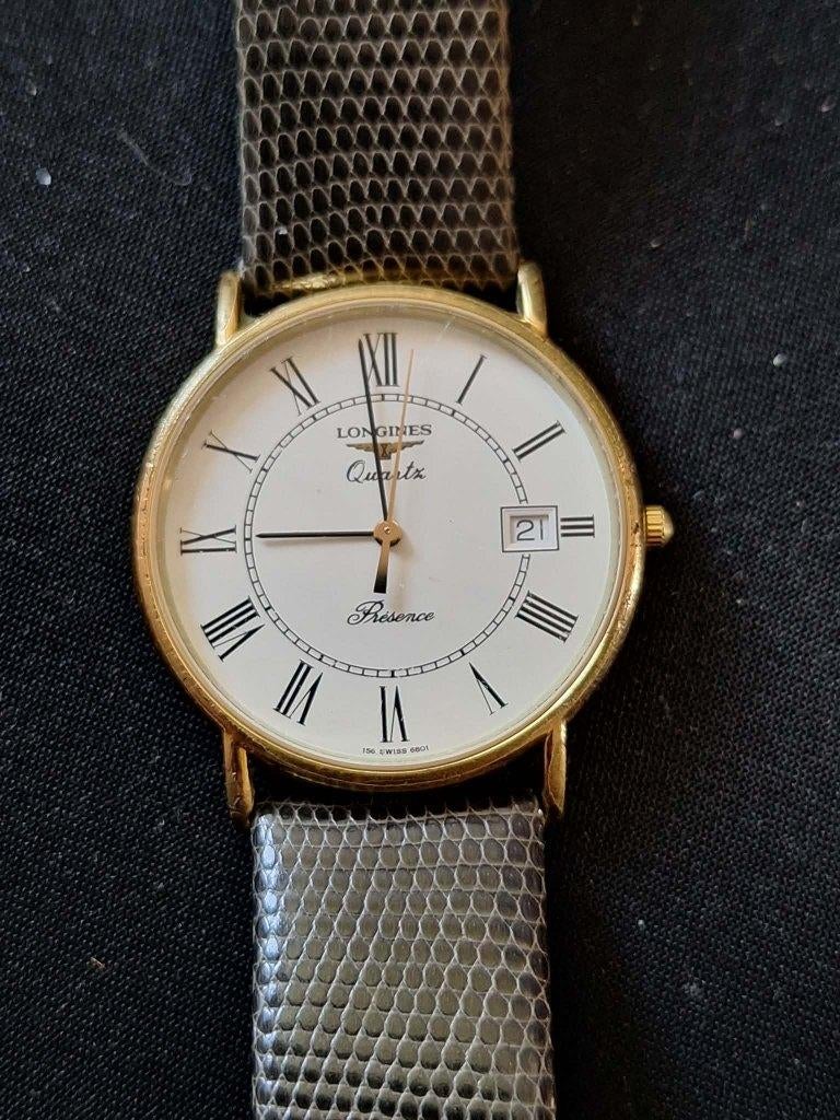 Montre Longines Présence Quartz – Classique & Élégante, Montre-bracelet, Autres marques, Enlèvement ou Envoi, Cuir