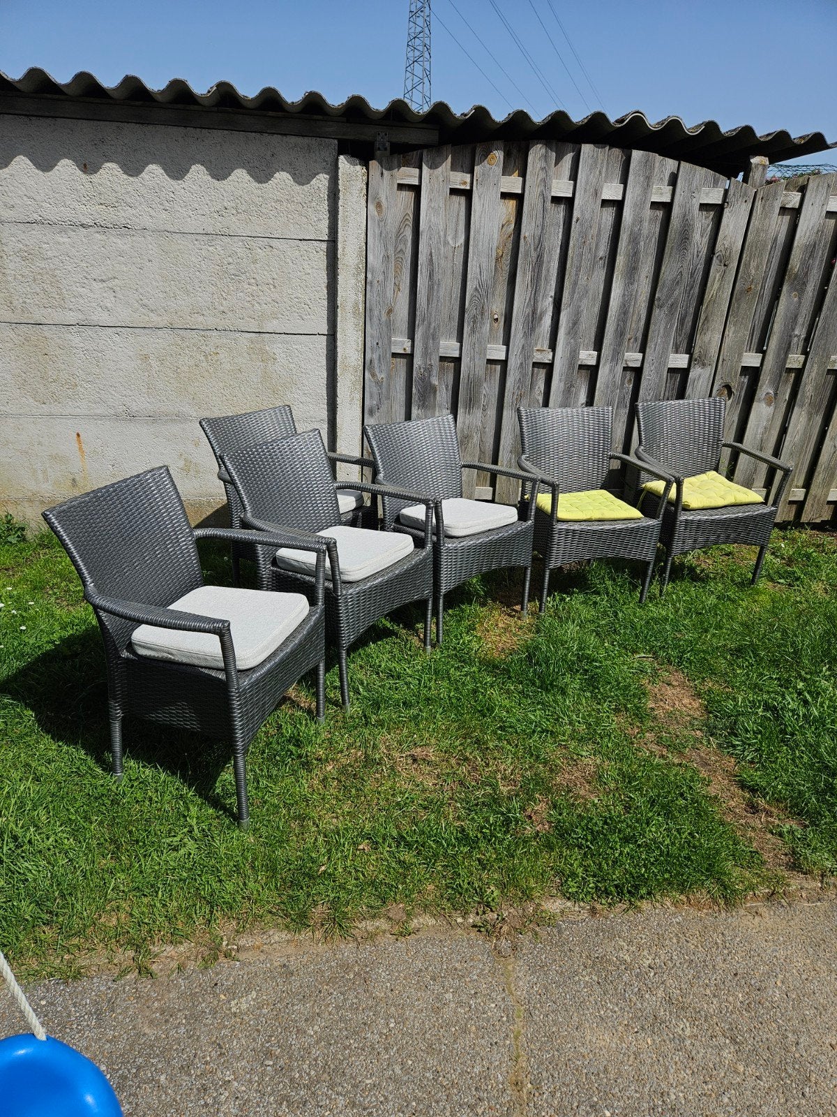 6 nieuwe tuinstoelen +1 tuintafel 150 x90 cm in Houthalen, Ophalen, Aluminium