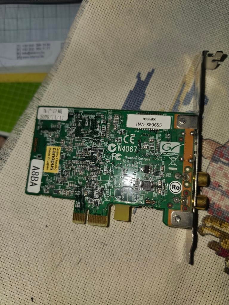 Carte d'acquisition Thomson Canopus HSX-E1 (HAA-809655), Informatique & Logiciels, Cartes réseau, Utilisé, Interne, Enlèvement