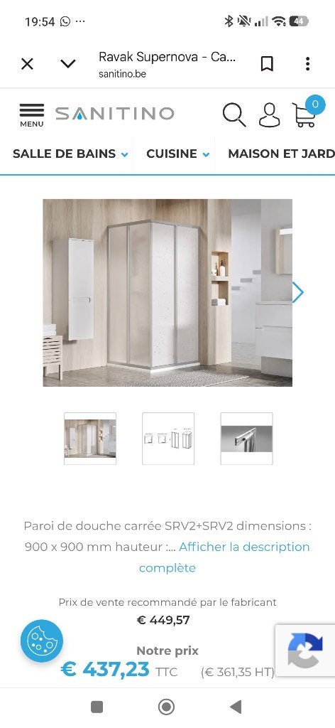 Parois de douche neuve, Maison & Meubles, Enlèvement, Neuf