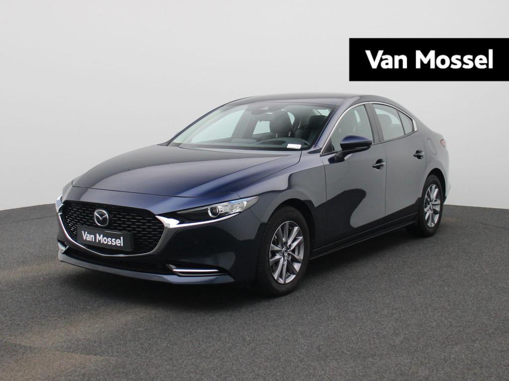 Mazda 3 2.0 e-SkyActiv-X M Hybrid 180 BOSE | HEAD-UP DISPLAY, Auto's, Voorwielaandrijving, Stof, 4 cilinders, Blauw