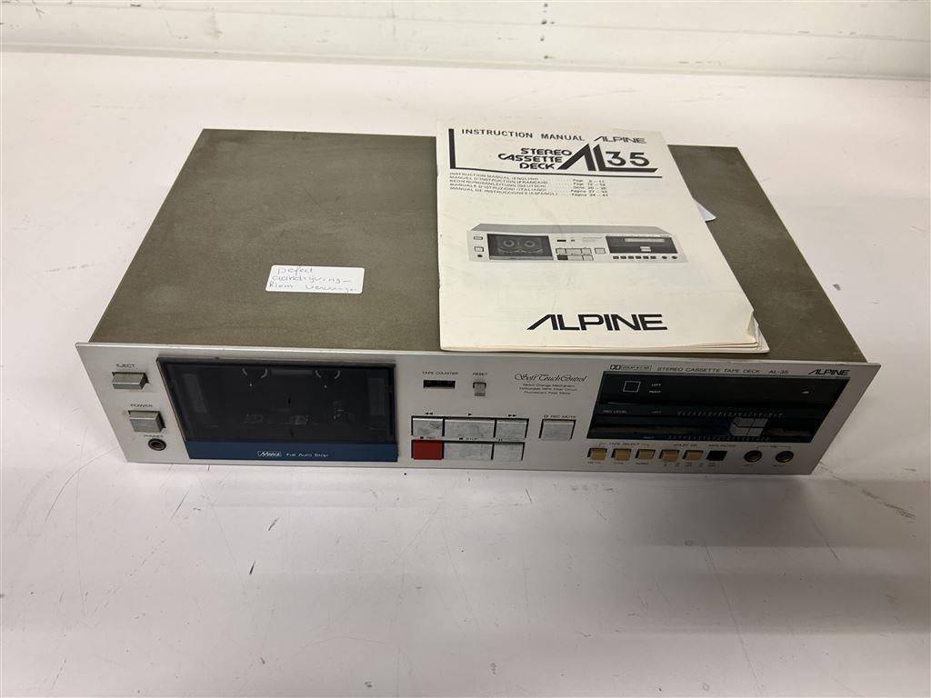 A7272. Alpine Stereo Cassette Tape Deck AL-35, TV, Hi-fi & Vidéo, Decks cassettes, Enlèvement ou Envoi
