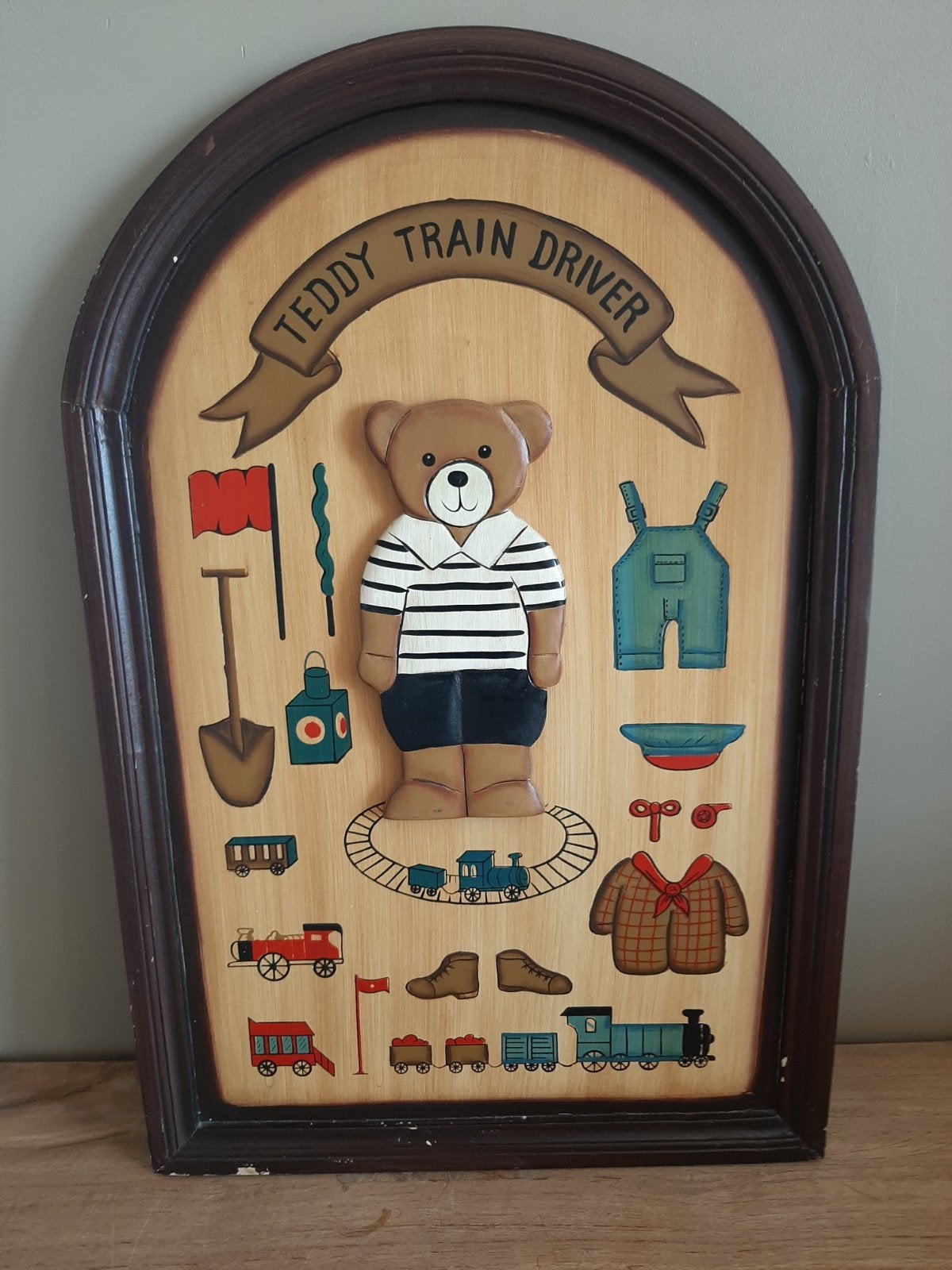 Houten kader met beertje, Antiek en Kunst, Ophalen