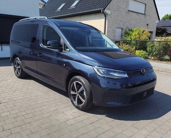 Volkswagen Caddy Maxi 2.0 dsl 2025 dsg dbl cabine btw  aftr., Auto's, Volkswagen, Monovolume, 4 cilinders, Blauw, Leder en Stof