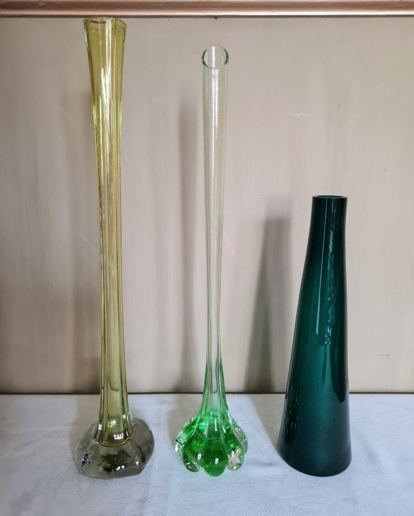 3 vases vintage FABRIQUÉS EN ITALIE EN VENTE TRENDY GREEN, Enlèvement ou Envoi