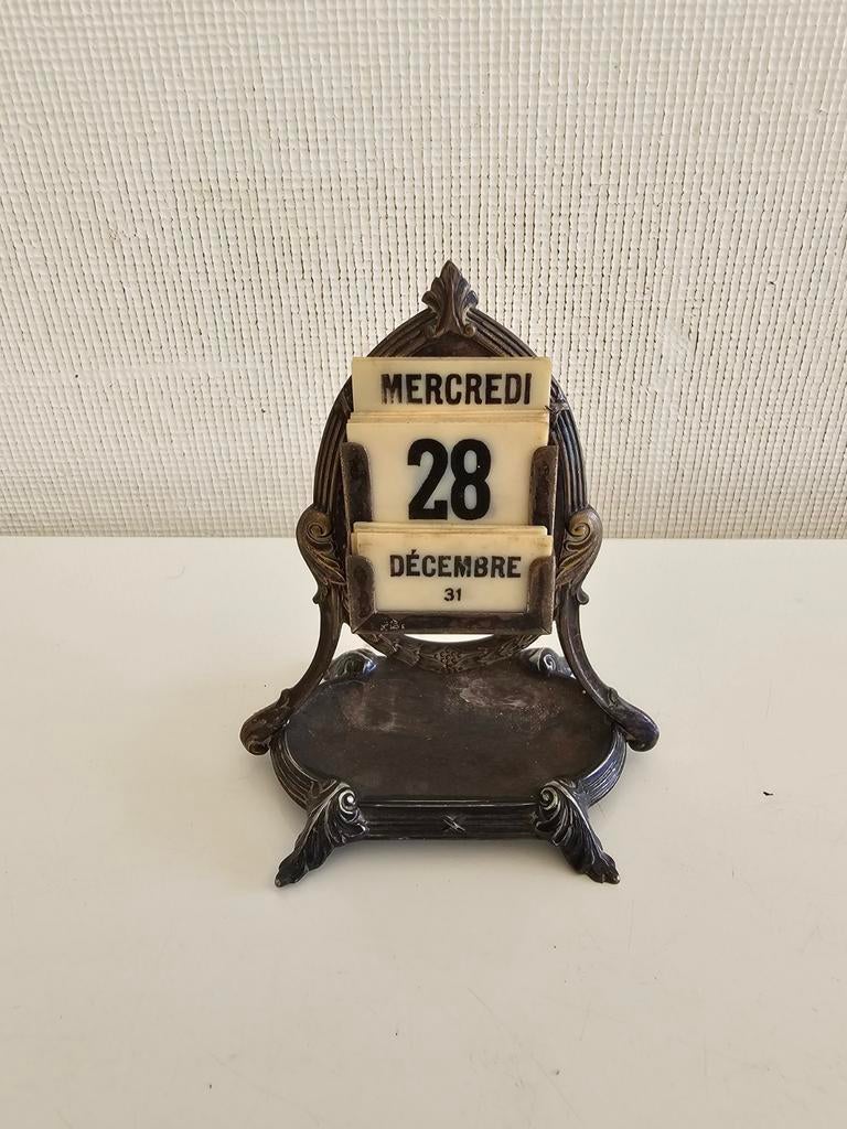 Jugendstil eeuwigdurende kalender, Antiek en Kunst, Ophalen of Verzenden