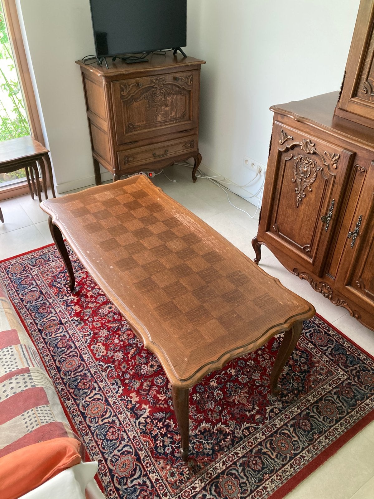 Salontafel eik - vintage jaren ‘70, Ophalen, Gebruikt