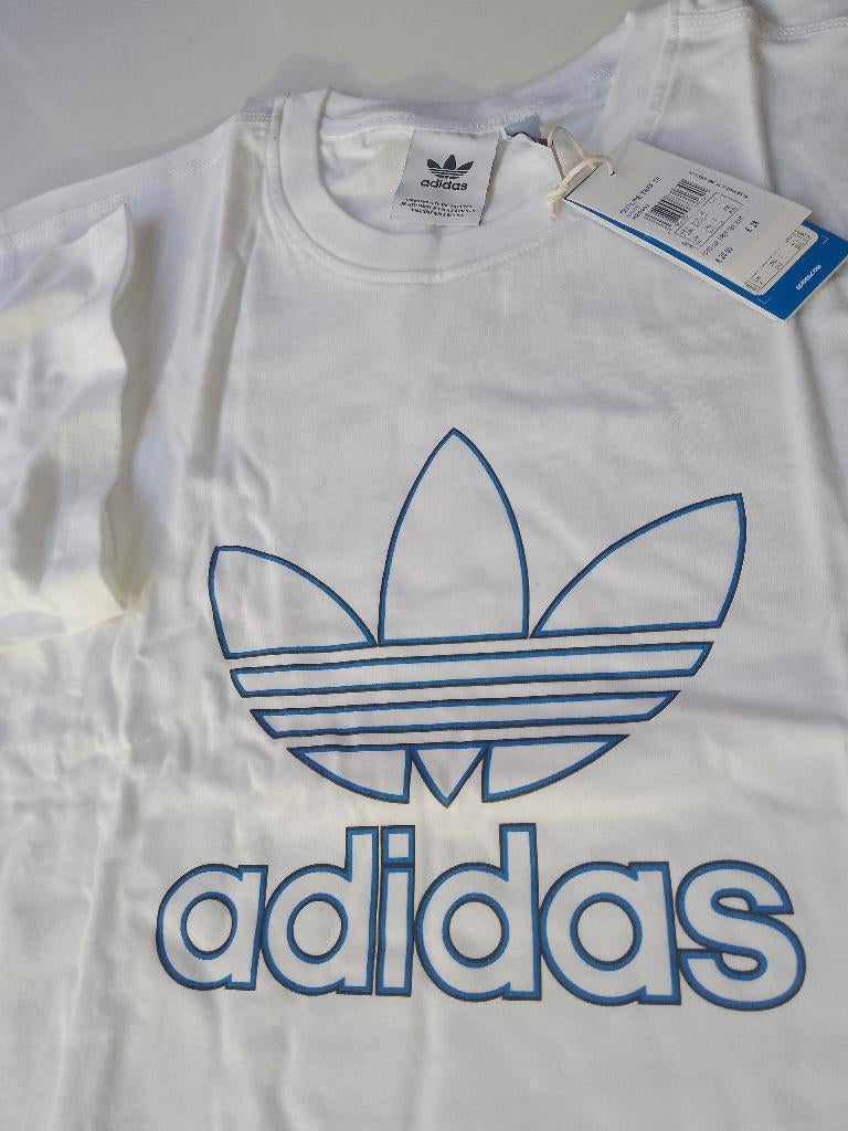 nieuw XXL adidas Originals Outline Trefoil T-Shirt (28€), Kleding | Heren, T-shirts, Verzenden, Wit, Nieuw, Overige maten
