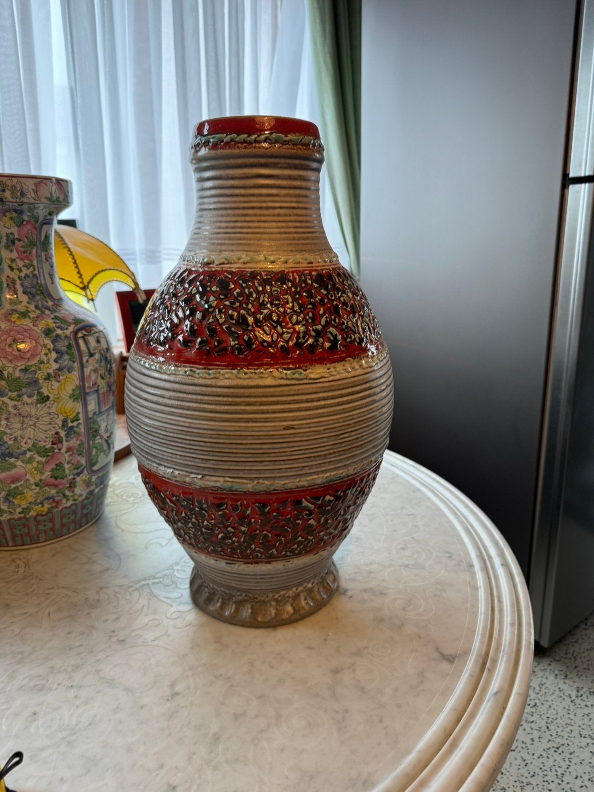 Duitse kartstens vaas 50 cm hoog, Antiek en Kunst, Ophalen