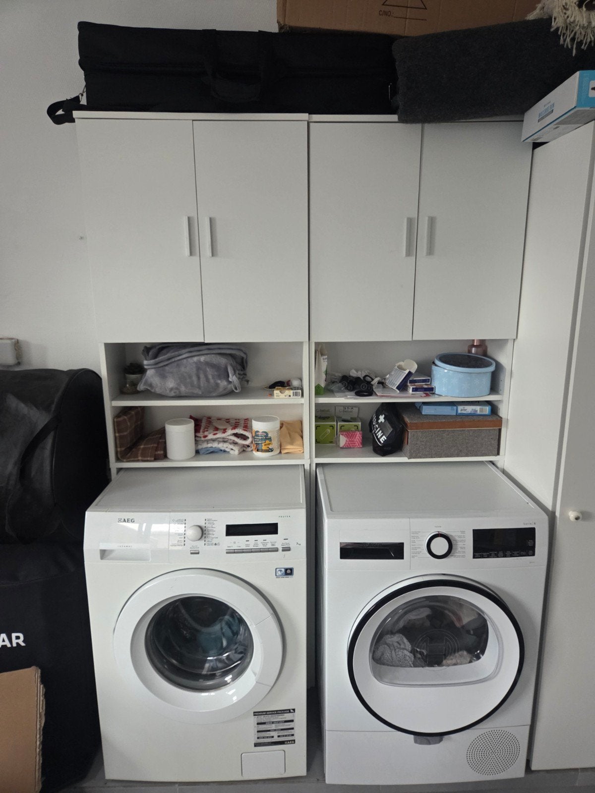 wasmachine kast te koop  2 x of elk apart., Ophalen, Gebruikt