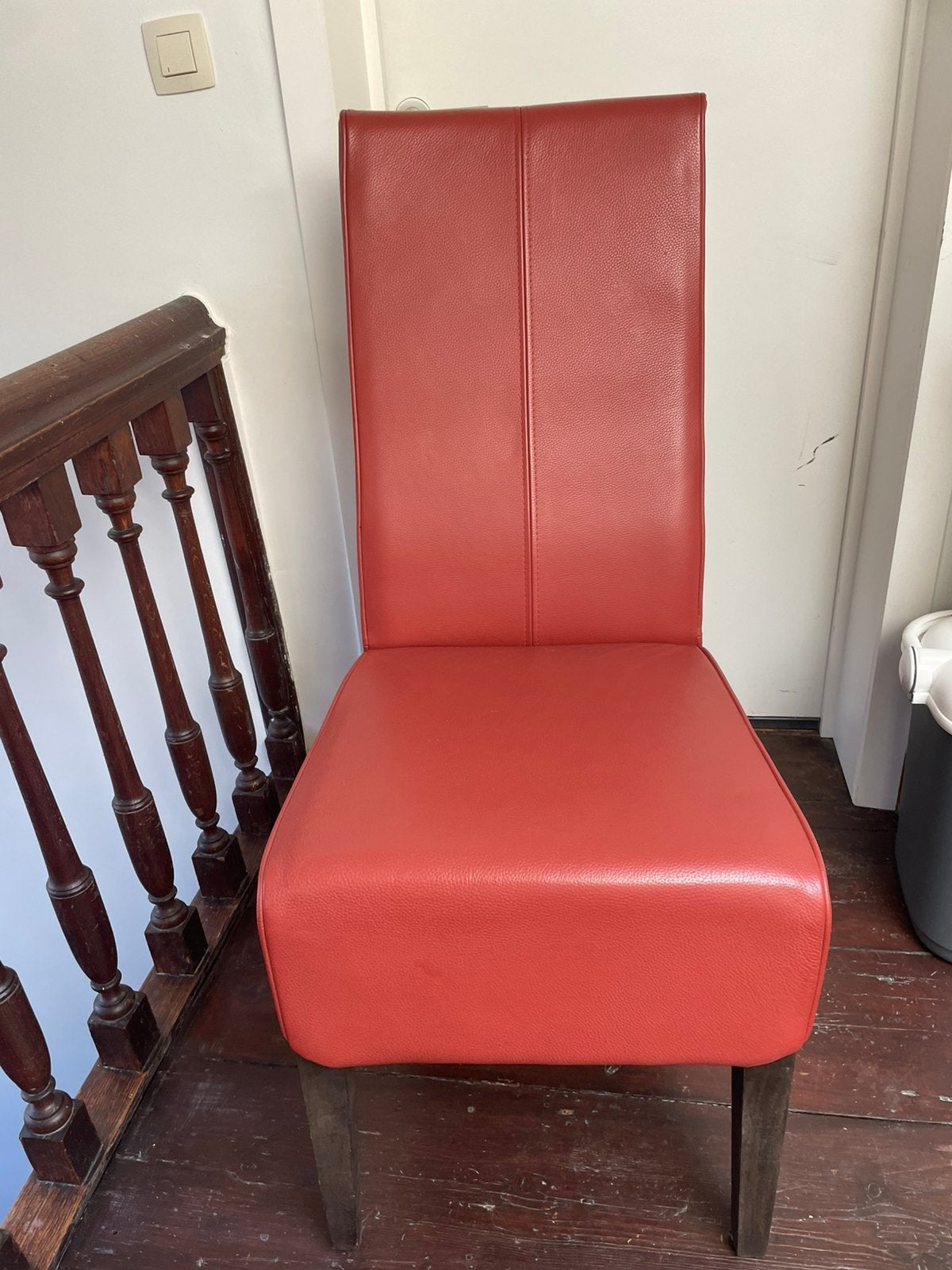 6 stoelen, Maison & Meubles, Chaises, Enlèvement, Utilisé, Rouge, Cinq, Six Chaises ou plus