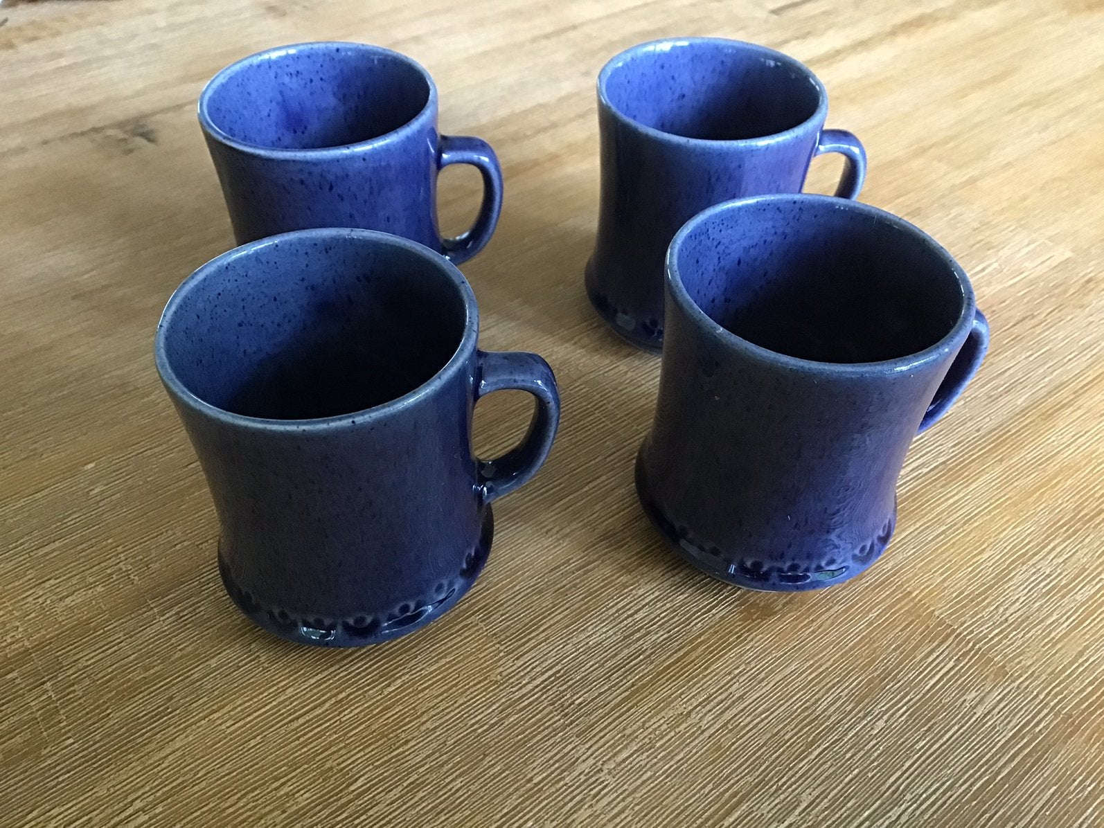 4 Vintage Deco Sweden Keramische Mokken / Bekers (Blauw), Huis en Inrichting, Ophalen, Zo goed als nieuw, Vintage