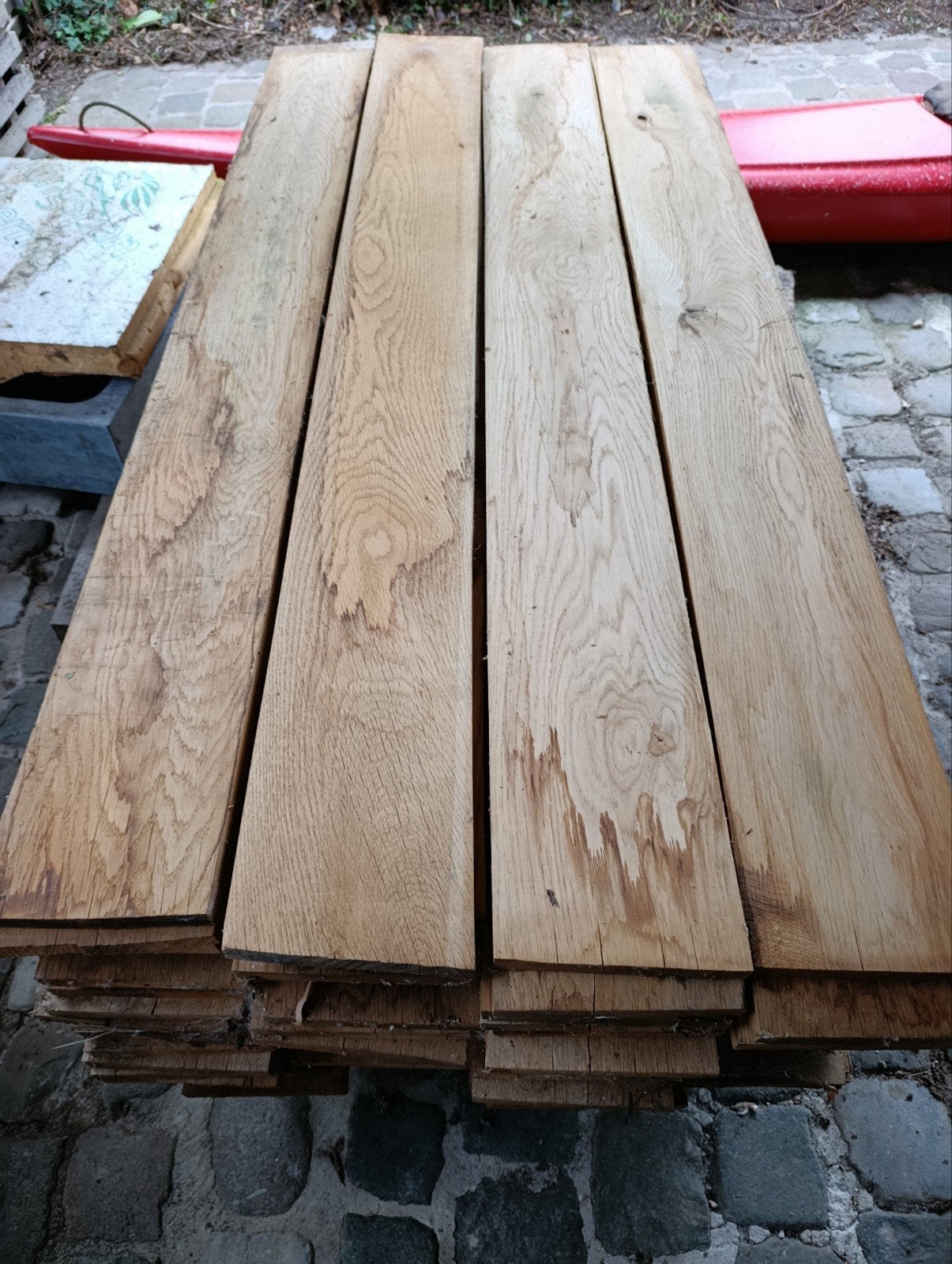 Eiken planken, Ophalen, Planken