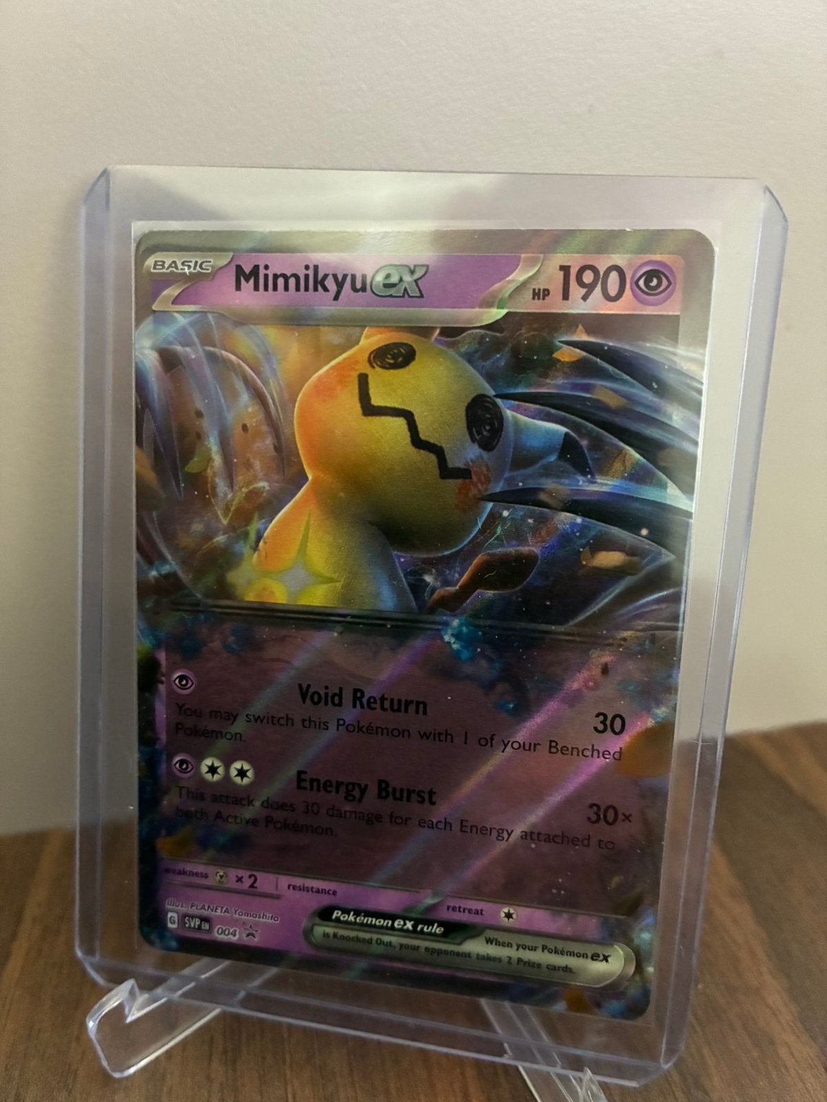 Pokémon mimikyu ex promo, Ophalen of Verzenden, Zo goed als nieuw, Booster