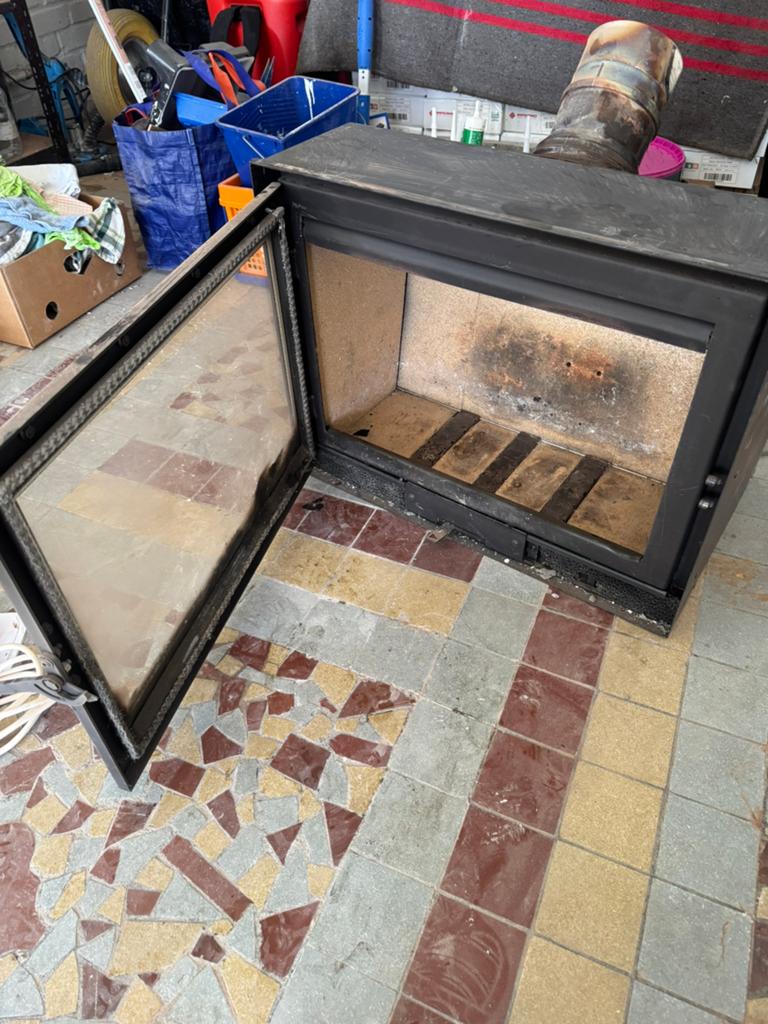 Inbouw kachel hout, Huis en Inrichting, Kachels, Ophalen, Zo goed als nieuw, Hout, Inbouw