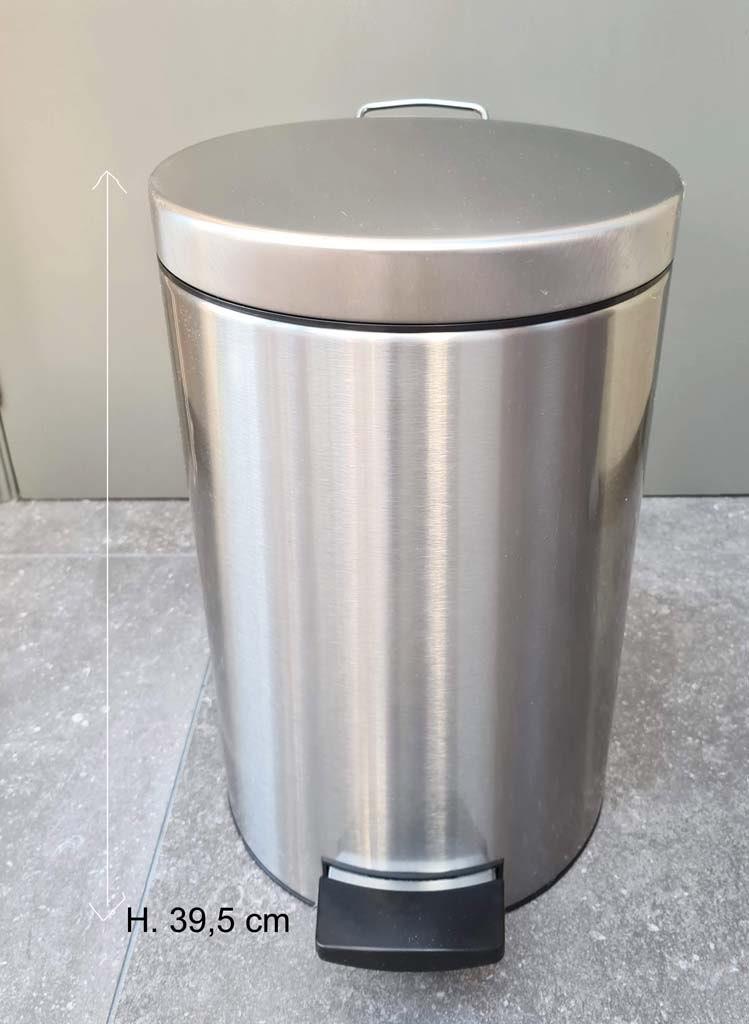 vuilbak Brabantia 12L H39,5 cm zilverkleur - zie info aub, Ophalen