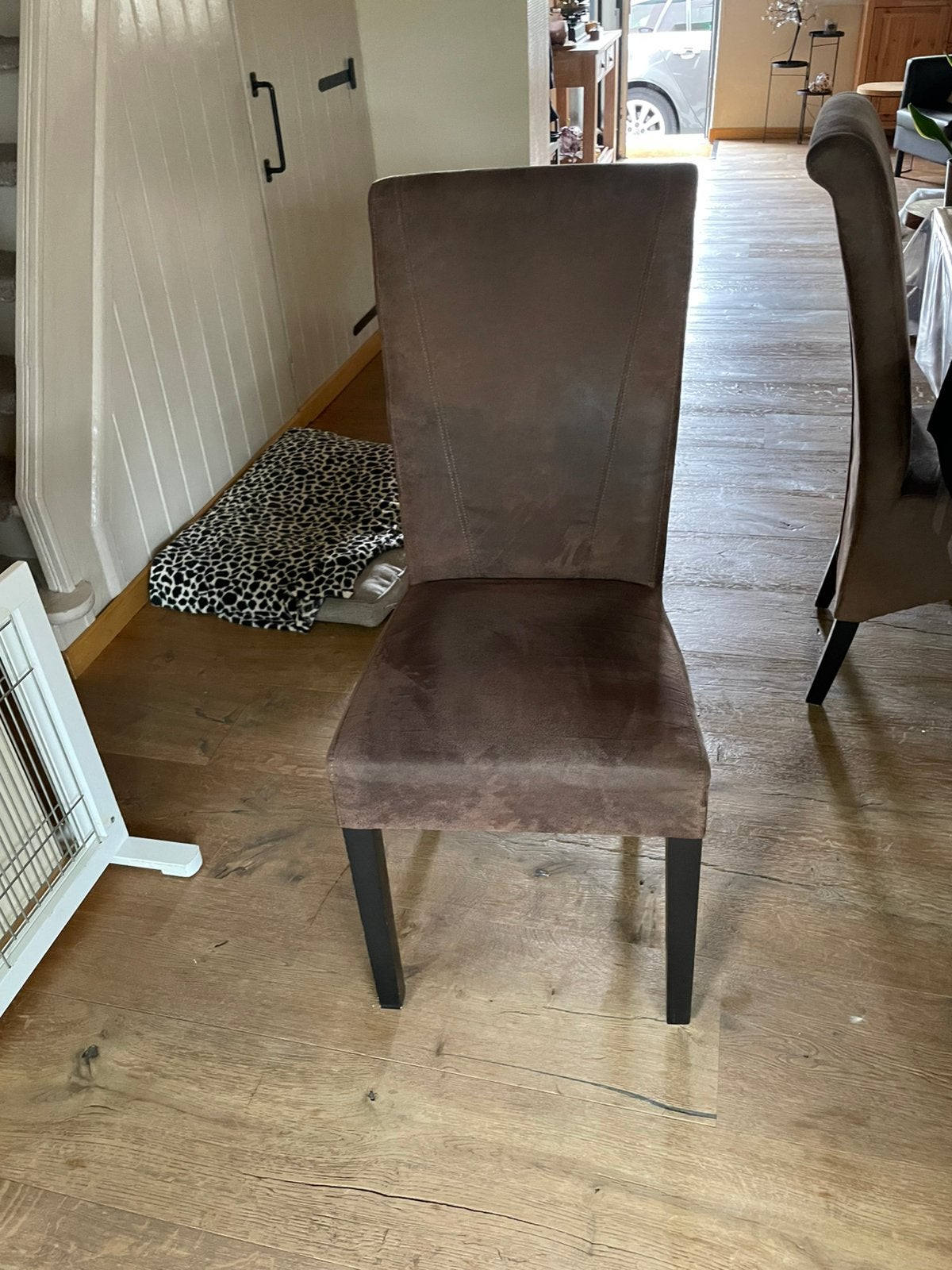 6 eetkamer stoelen, Huis en Inrichting, Stoelen, Ophalen, Overige materialen, Gebruikt, Bruin