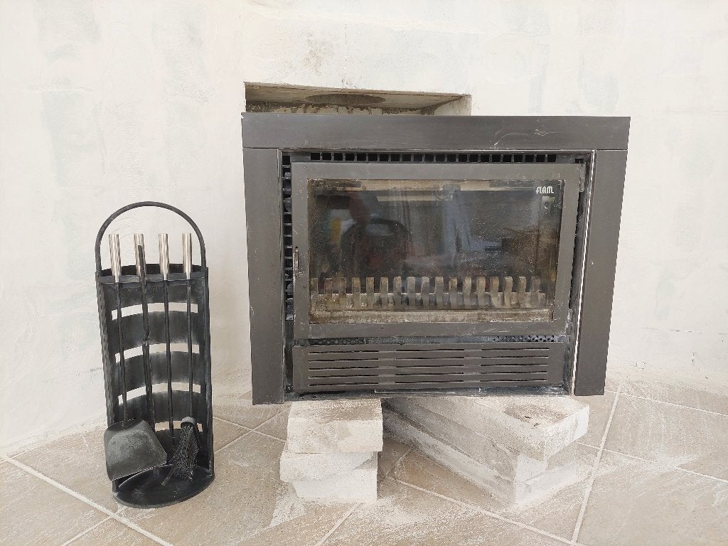 FLAM kachel, Huis en Inrichting, Kachels, Ophalen, Gebruikt, Houtkachel, Inbouw