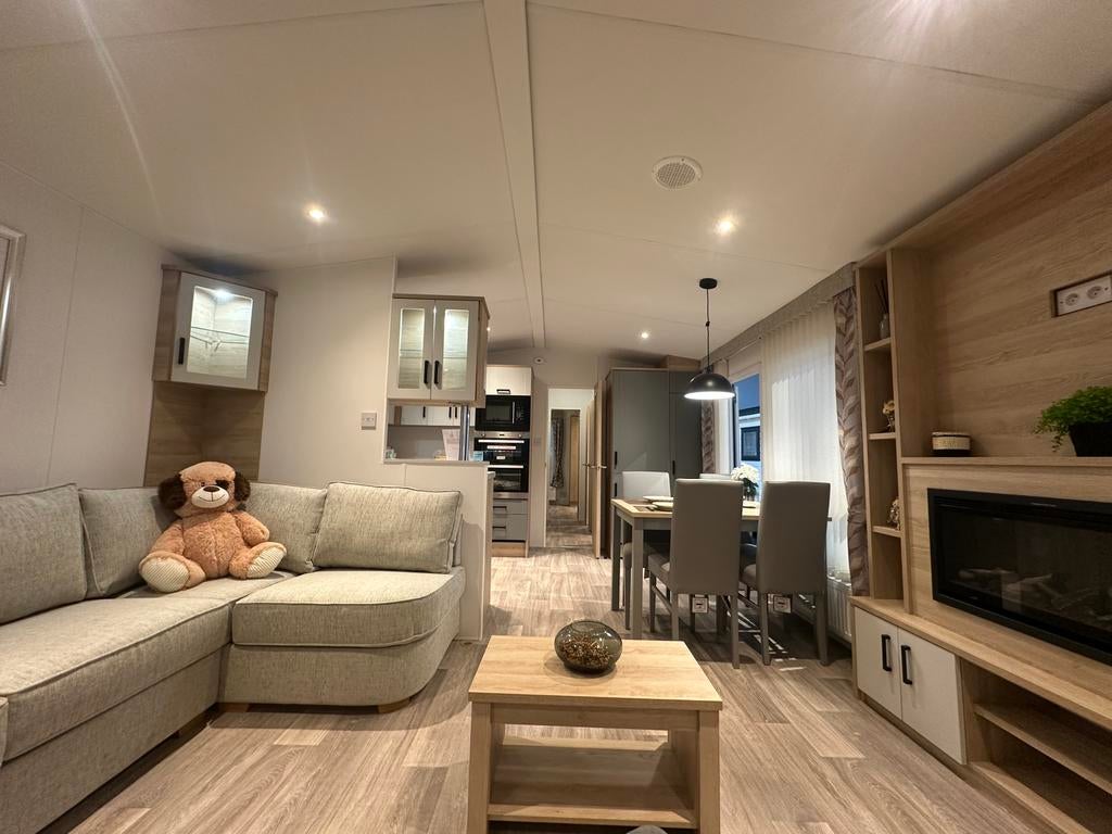 STOCK !!! NEW JERSEY 1100x400/2 LUXUEUSE 4 SEIZOENS UNIT, Caravans en Kamperen, Stacaravans, Tot en met 6