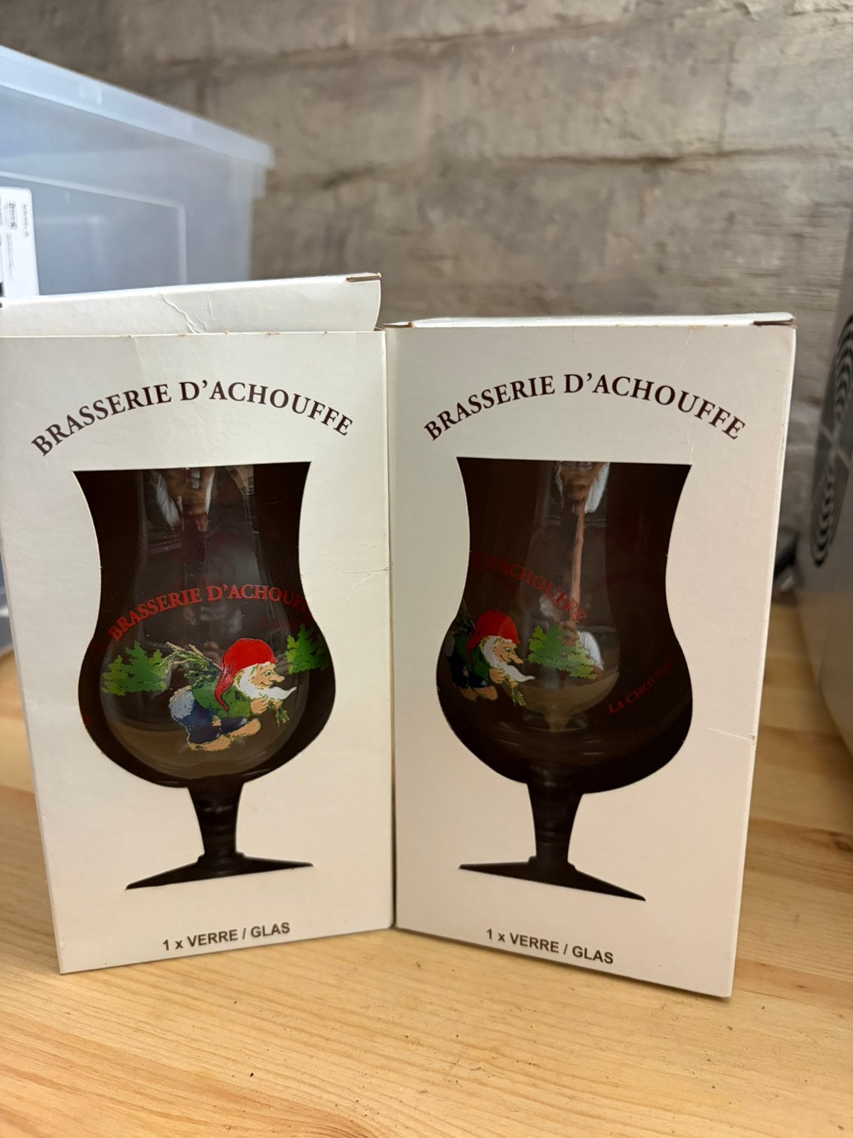 2 La Chouffe bierglazen, Verzamelen, Ophalen, Nieuw, Glas of Glazen, Overige merken