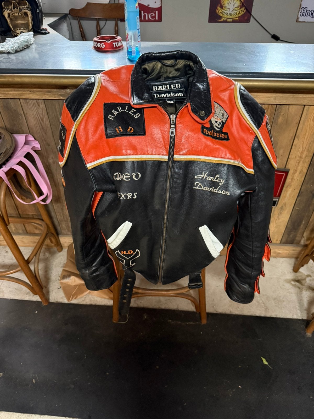 Harley davidson jas maat M, Motoren, Ophalen, Tweedehands, Heren, Jas | leer