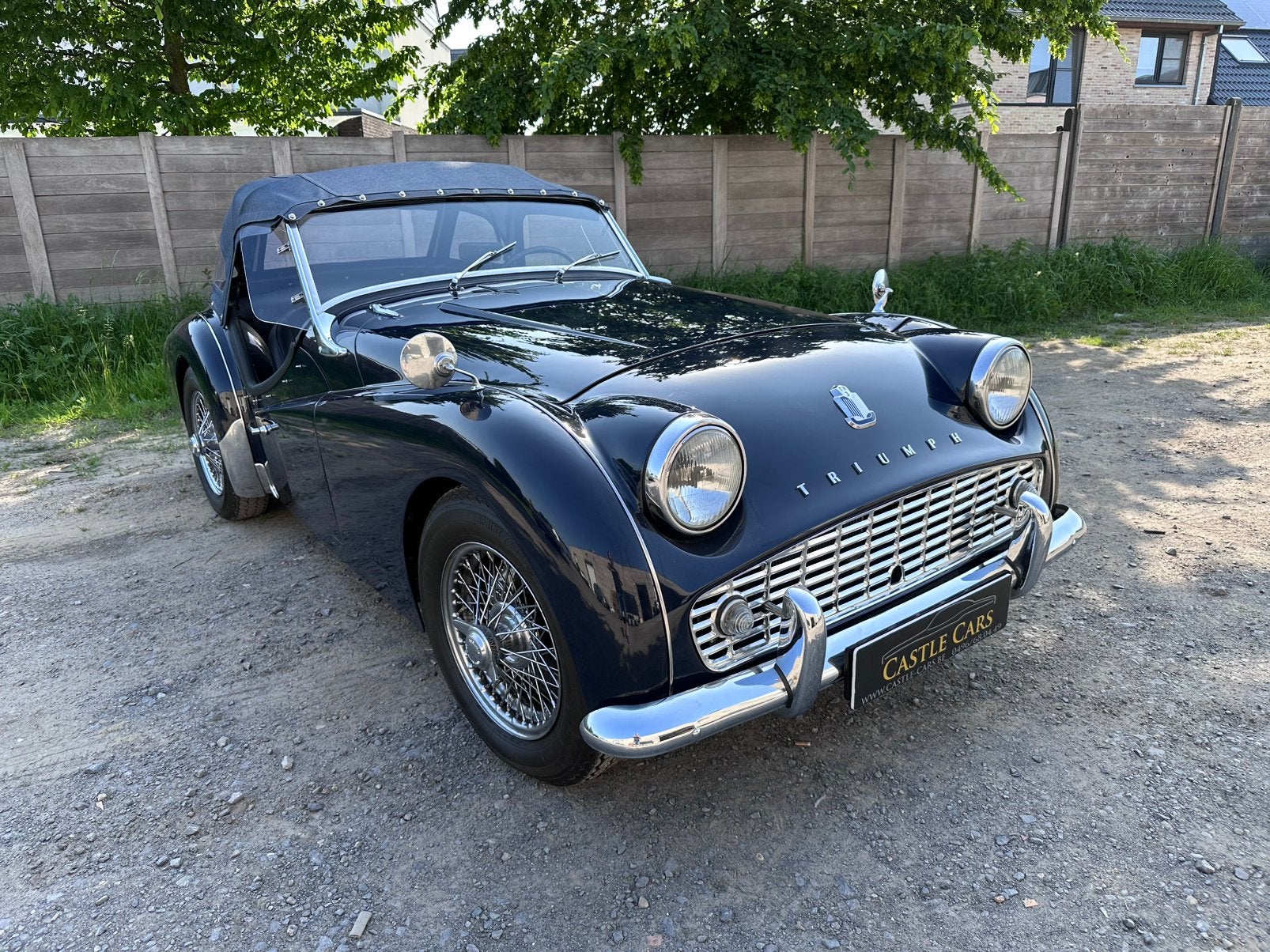 Triumph TR3 - 1960 - topstaat! - incl keuring, Auto's, Achterwielaandrijving, Zwart, Cabriolet, Blauw