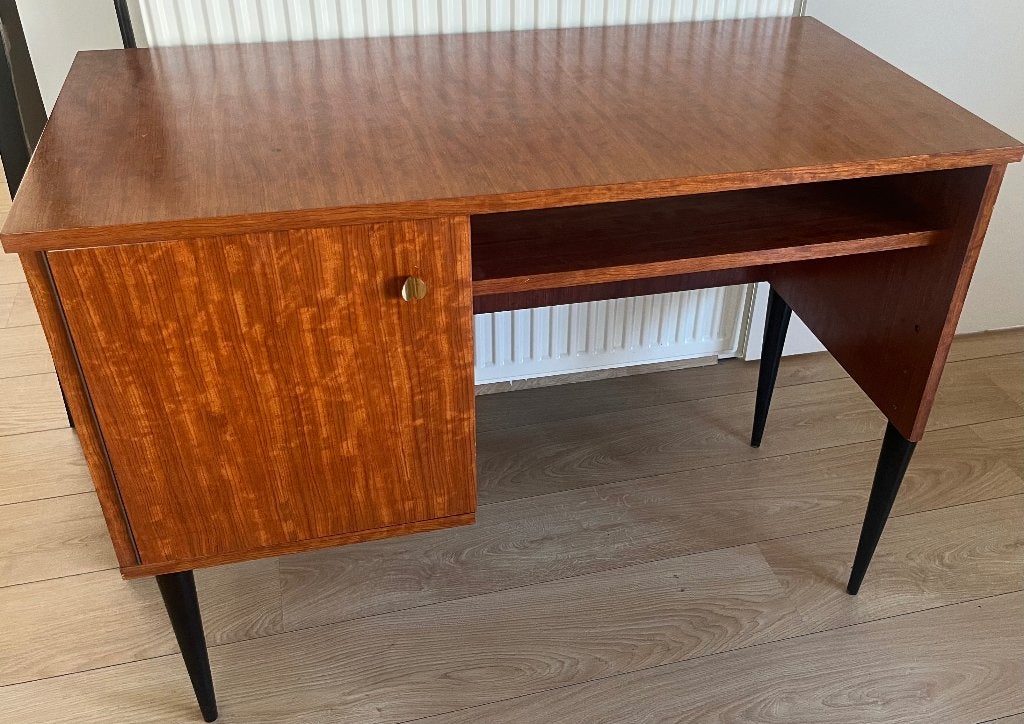 Vintage compact bureau, Huis en Inrichting, Bureaus, Ophalen, Gebruikt, 50 cm, Vintage