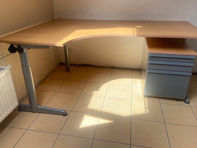 Bureau met kast, Huis en Inrichting, Bureaus, Ophalen, Gebruikt, Hoekbureau, Modern