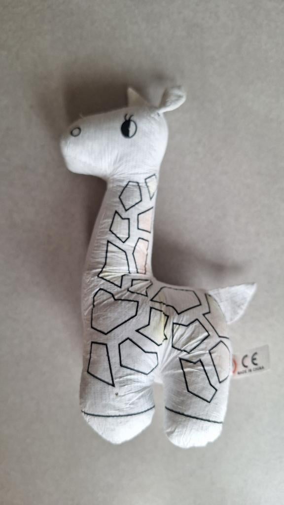 Knuffel Giraf om zelf in te kleuren, Kinderen en Baby's, Gebruikt, Overige merken, Giraf, Overige karakters