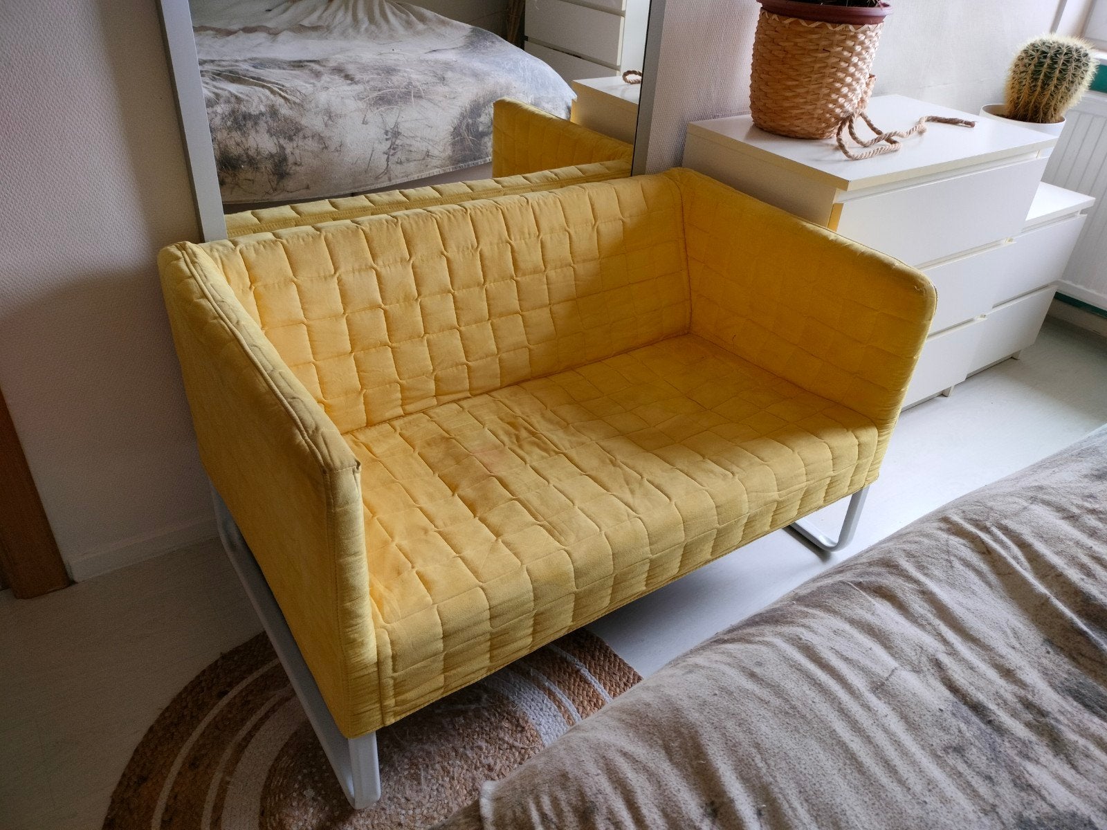 gele sofa zetel Ikea knopparp, Ophalen