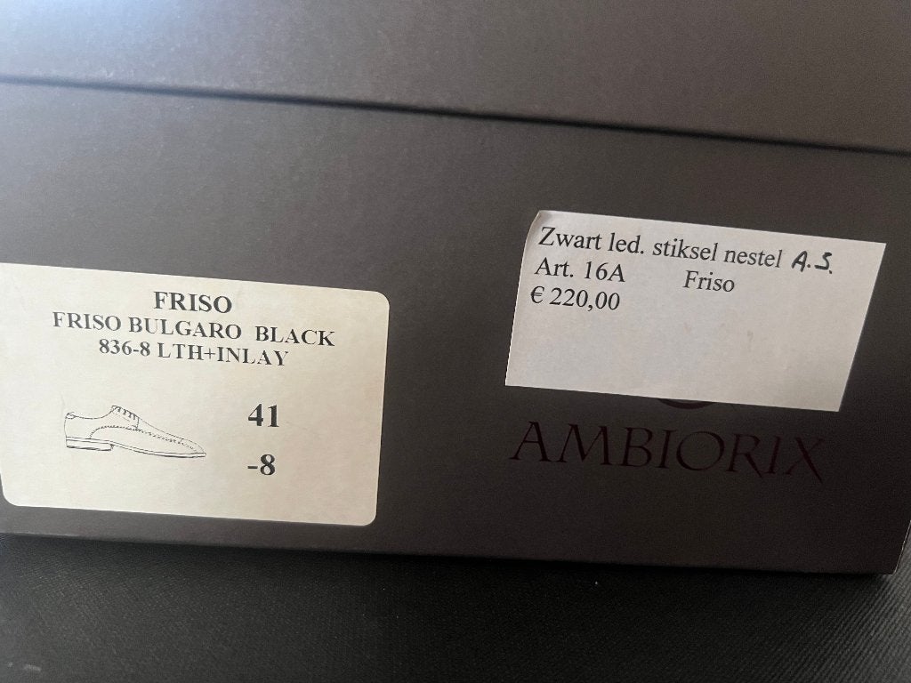 schoenen Ambiorix Friso Bulgaro black, Ophalen, Ambiorix, Zwart, Zo goed als nieuw