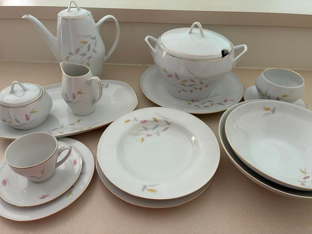 Copleet koffie&eetservies  jaren 50, Antiek en Kunst, Ophalen