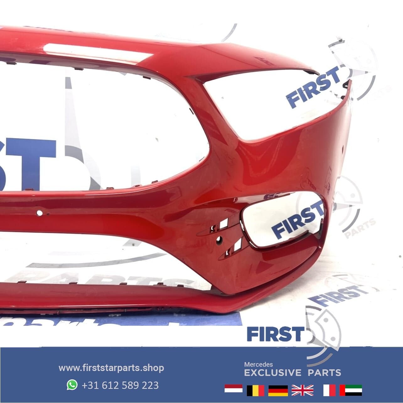 W177 BUMPER ROOD AMG Mercedes A Klasse VOORBUMPER 2018-2024, Gebruikt, -, Voor, Ophalen of Verzenden