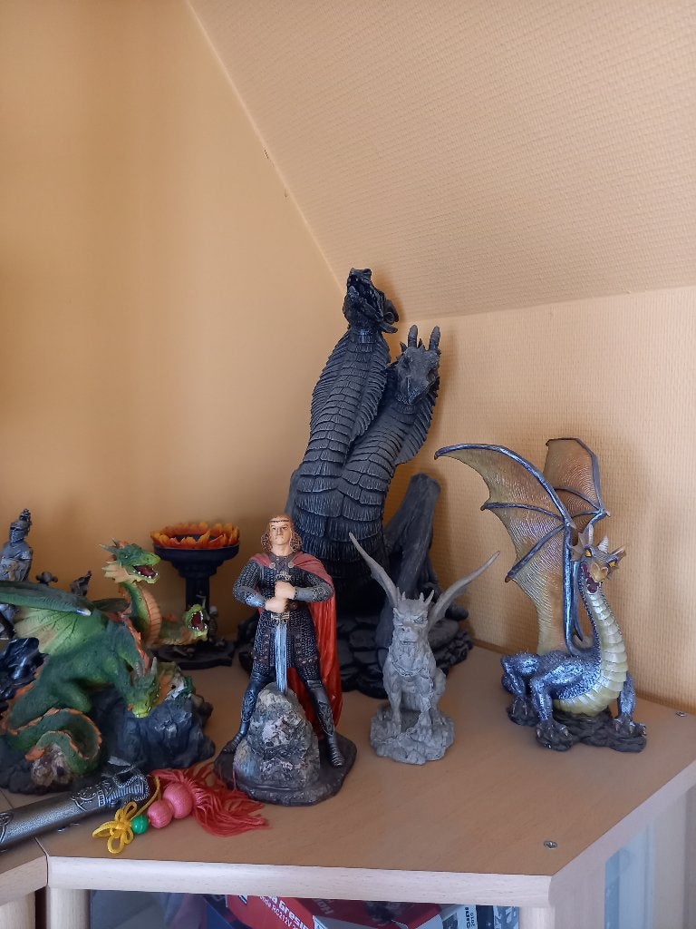lots de statues heroic fantasy dragon, Enlèvement, Utilisé, Fantasy