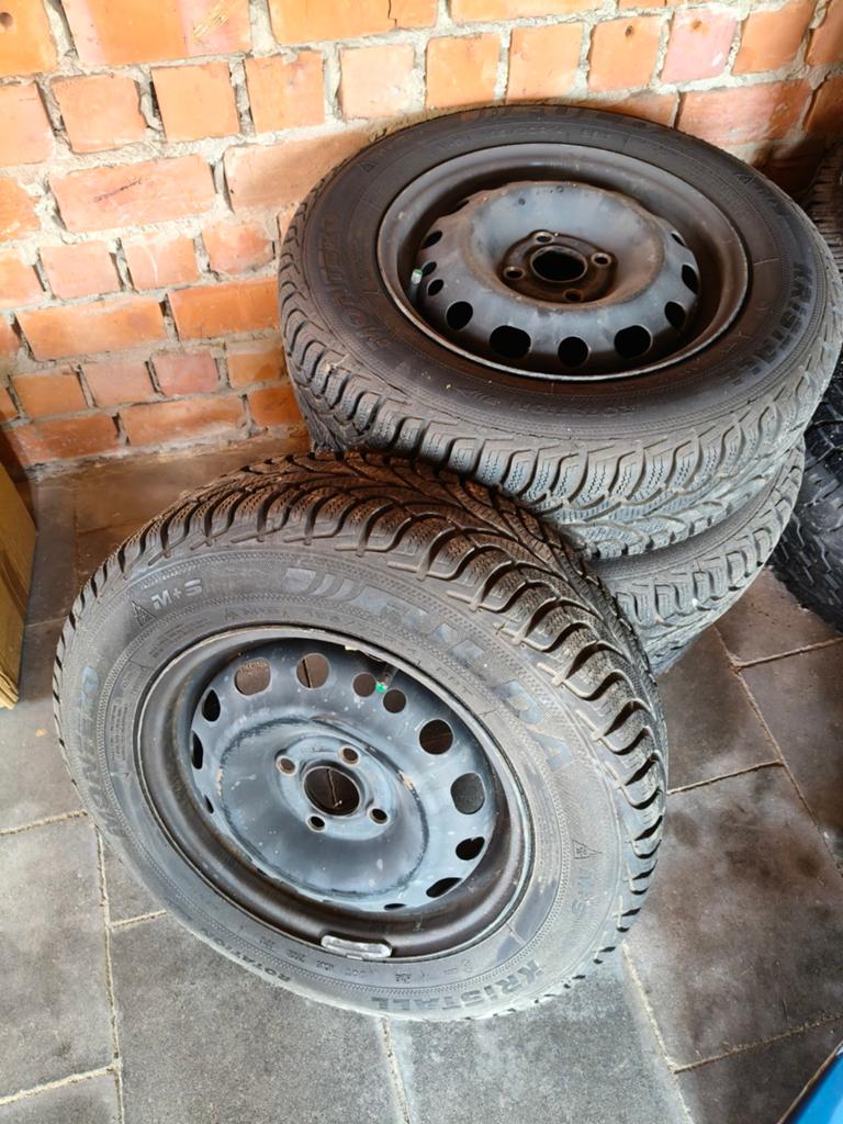 Winterbanden op stalen velg 4x100 CORSA D, Ophalen