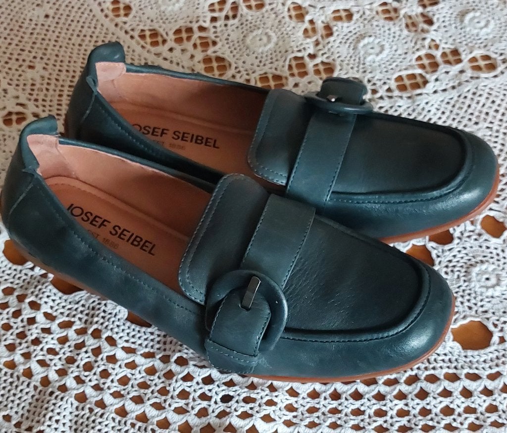 Josef Seibel 38 leren schoenen, Schoenen met lage hakken, Blauw, Ophalen of Verzenden, Zo goed als nieuw