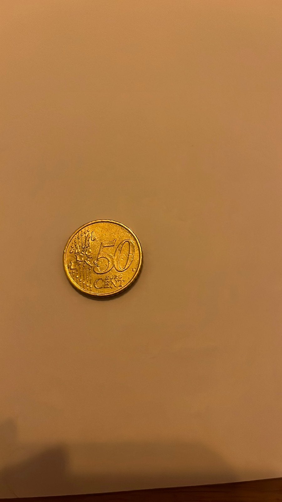 Zeldzamen munt, Postzegels en Munten, België, 50 cent, Losse munt, Goud