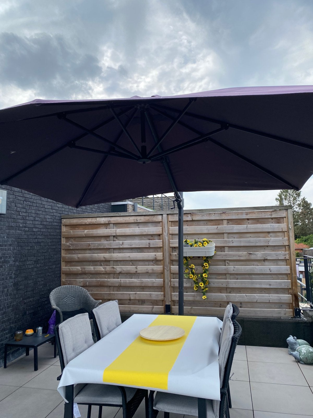 Zweefparasol, Tuin en Terras, Ophalen, Gebruikt, Zweefparasol, Kantelbaar