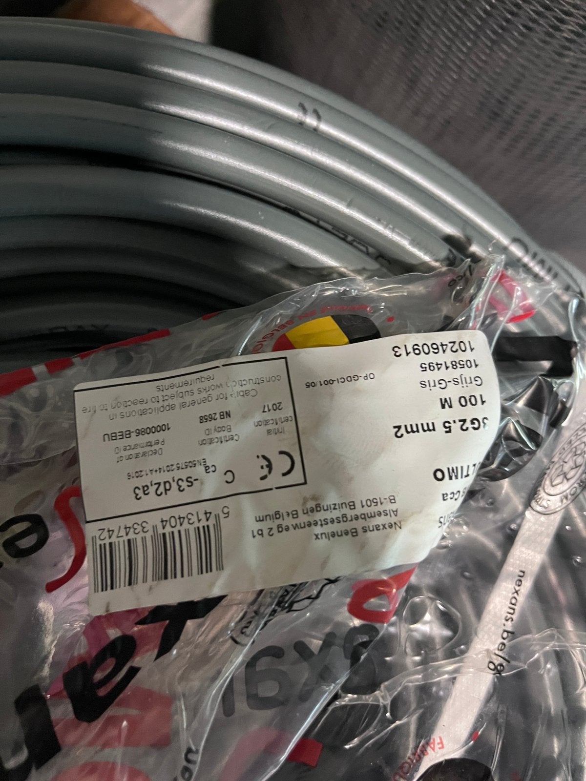 Xvb 3x2,5 99 meter, Doe-het-zelf en Bouw, Ophalen, Nieuw
